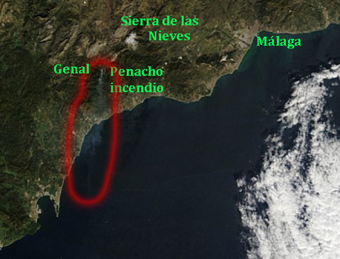 La cara amarga del temporal: grave incendio en el Genal