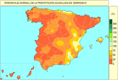 Resumen meteorológico de enero, según AEMET