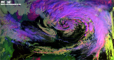 El avance por Europa del tren siberiano, visto desde los satélites meteorológicos