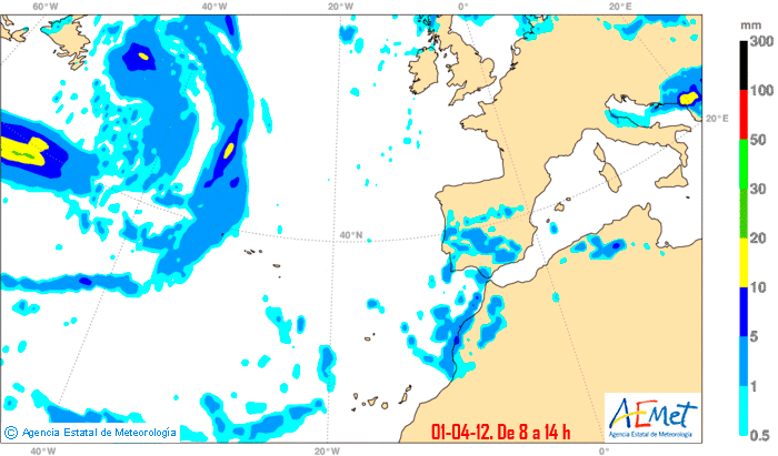 Previsiones meteorológicas para la Semana Santa de 2012, XI