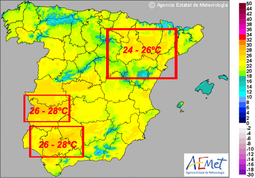 Ambiente primaveral y temperaturas en ascenso