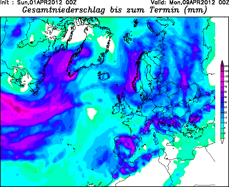 Previsiones meteorológicas para la Semana Santa de 2012 (XII)