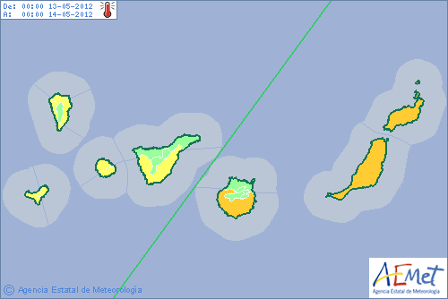 Alerta naranja en puntos de Canarias por elevadas temperaturas