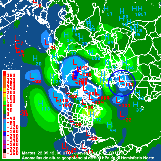 A vigilar posible tendencia atmosférica inestable mediados de mes