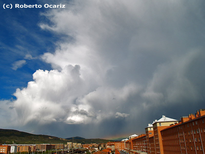 Espectacular tormenta desde Pamplona, 4 de mayo de 2012