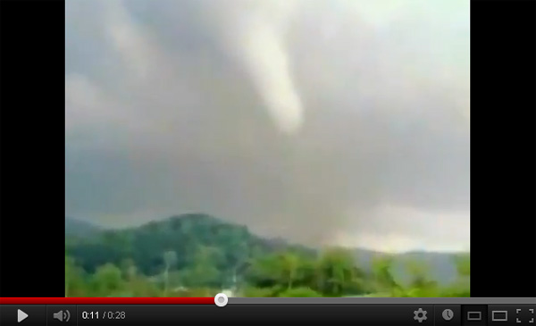 Tornado en la ciudad de Tsukuba, Ibaraki, Japón