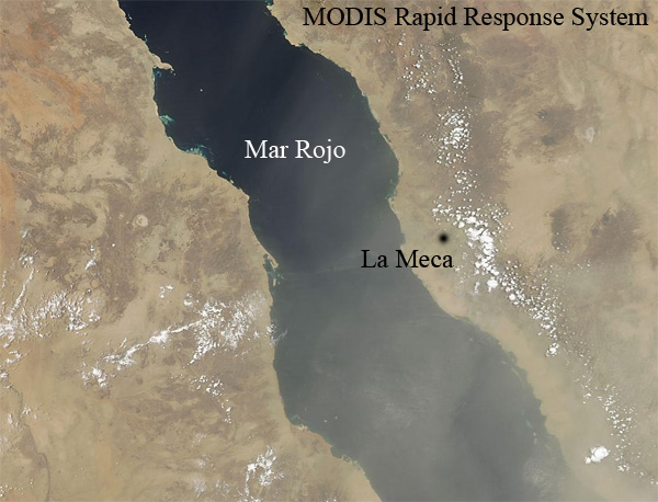 La Meca, Arabia Saudita, lloviendo a 43 grados Celsius
