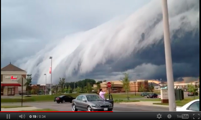 Shelf cloud en Midlothian, Virgina (16-07-12)