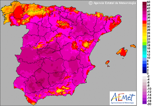 La ola de calor llega España en pleno período canicular