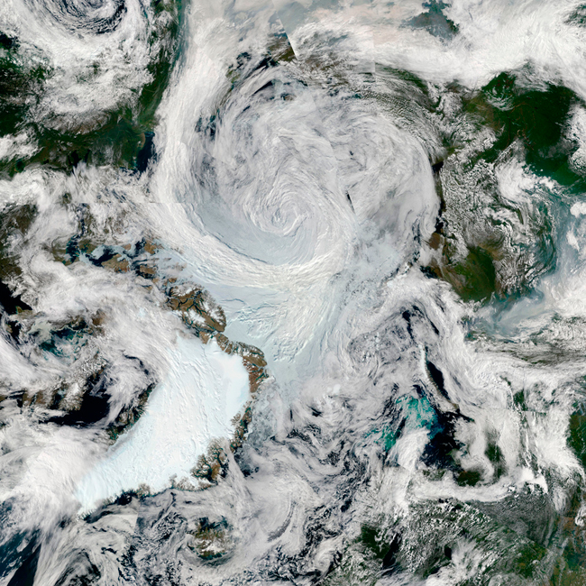 Una baja polar inusualmente intensa provoca un debilitamiento de la banquisa Ártica