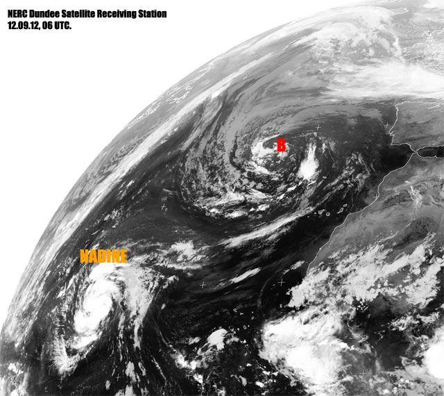 Se forma NADINE en el Atlántico Norte, nueva amenaza para Azores