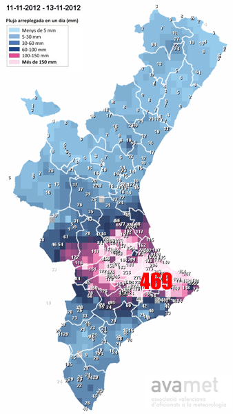 Balance del episodio de lluvias torrenciales en la Comunidad Valenciana