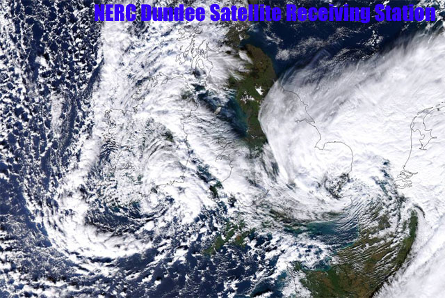 El satélite AQUA capta dos borrascas gemelas sobre las Islas Británicas
