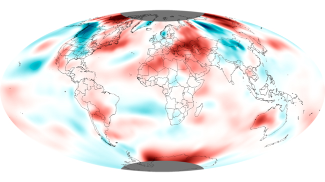 Informe climático de la Tierra. Octubre de 2012 el quinto más cálido desde 1880
