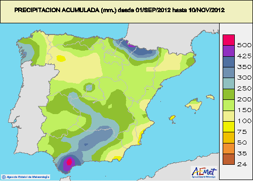 El efecto de las lluvias desde los satélites meteorológicos