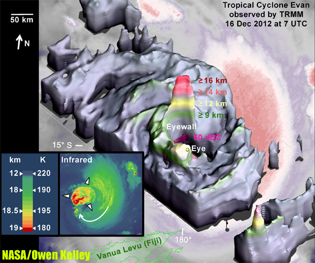 El satélite TRMM encuentra en EVAN una célula tormentosa inusualmente alta