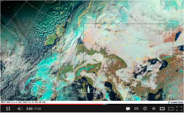 Noviembre de 2012 a vista de satélite meteorológico