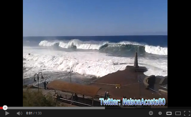 Mar de fondo del noroeste azota las Islas Canarias
