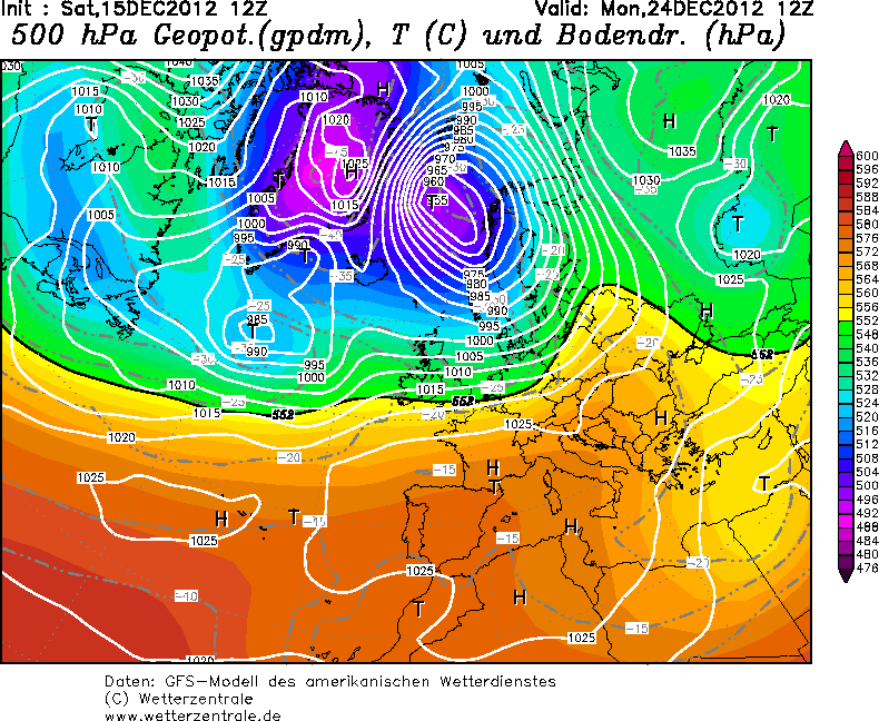 Previsión meteorológica para Navidad 2012-2013