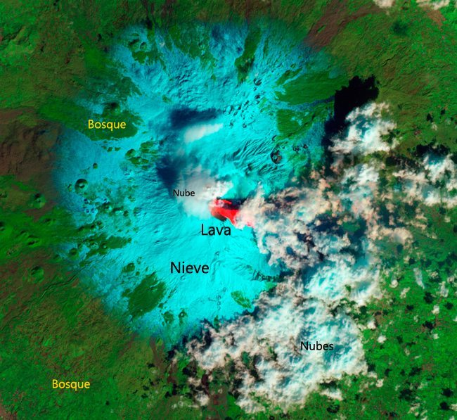 El Etna en erupción fotografiado desde el espacio (20-02-2013)