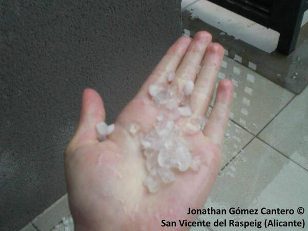 Tormentas severas y granizo en el sureste peninsular