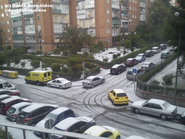 Fuerte tormenta en Madrid con granizo y desplome de temperaturas