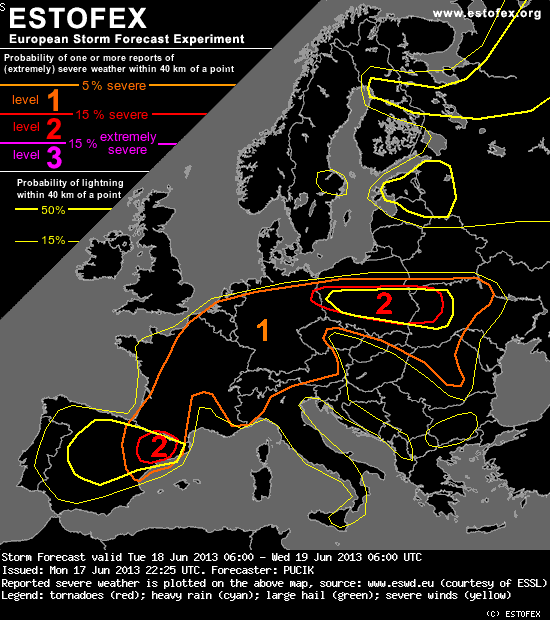 Riesgo de tormentas severas en el noreste