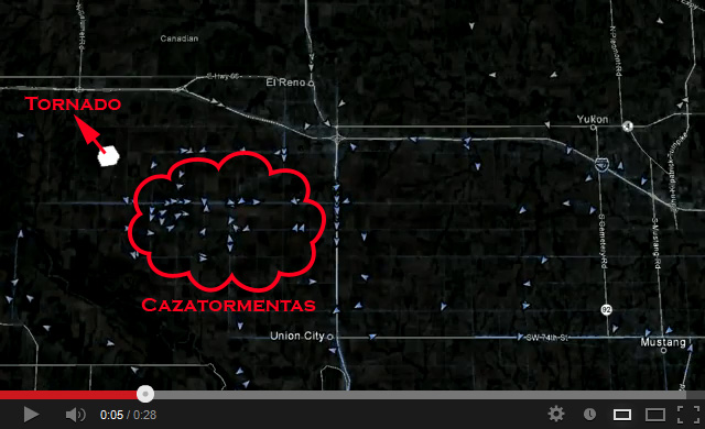 Tecnología móvil y los cazadores de tormentas, tornado de El Reno, Oklahoma