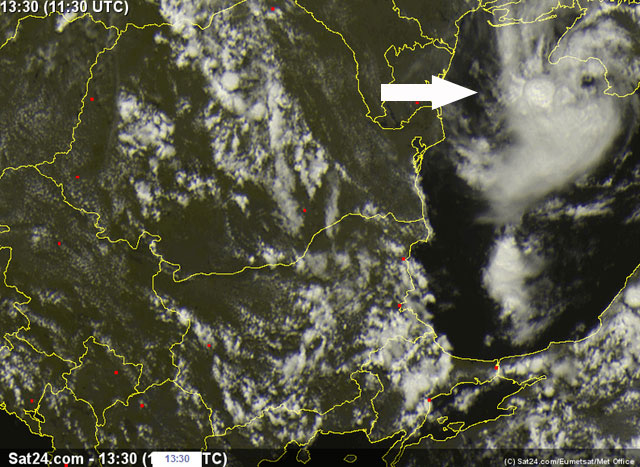 Tropical Like Cyclone en el Mar Negro, 15 junio 2013