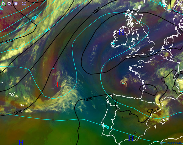 Patron atmosferico anomalo en el Atlantico Norte y Europa Occidental
