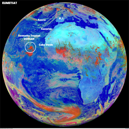 Nace la tormenta tropical DORIAN al suroeste de Cabo Verde