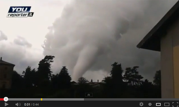 Un tornado deja al menos 12 heridos en la provincia de Milan, Italia