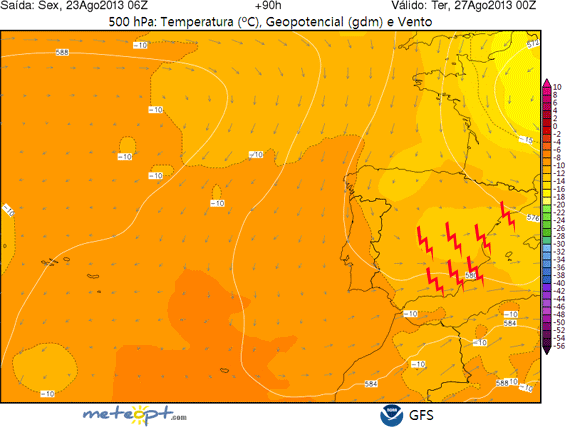 A vigilar, episodio de chubascos y tormentas mitad este Peninsula Iberica y Baleares