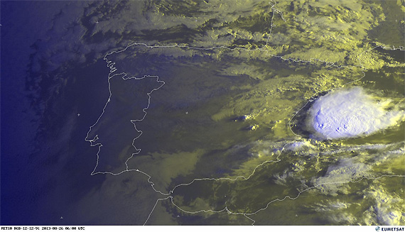 Primer Sistema Convectivo de Mesoescala de la temporada 2013, en Baleares, 26 agosto