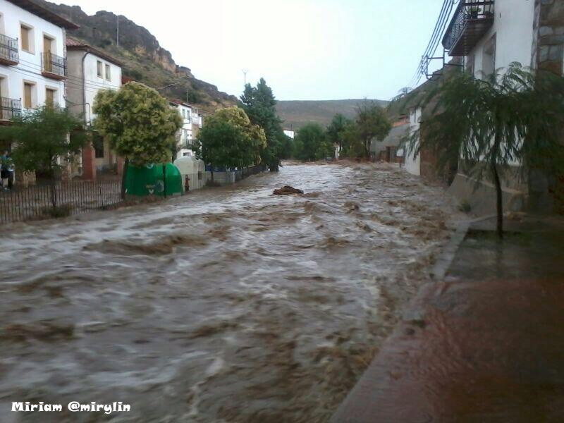 Tormenta severa en Hoz de la Vieja, Teruel, 3 agosto 2013