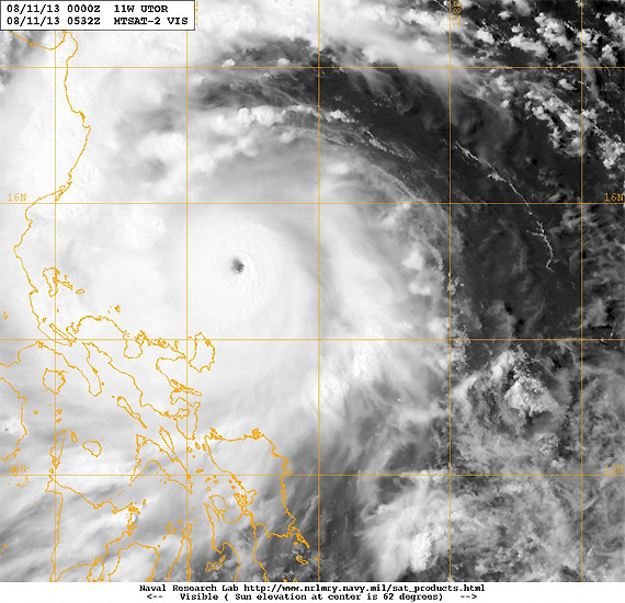 Filipinas en alerta por la llegada inminente del tifon UTOR o LABUYO
