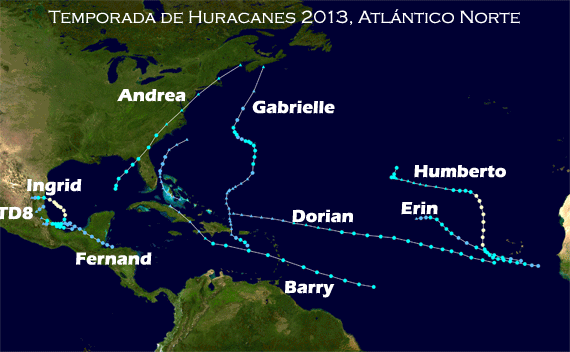 Temporada 2013 de huracanes en el Atlantico Norte, nuevos datos sorprendentes