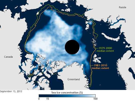 13 de septiembre: la banquisa ártica alcanza su mínimo de 2013. Consideraciones sobre la preocupante tendencia