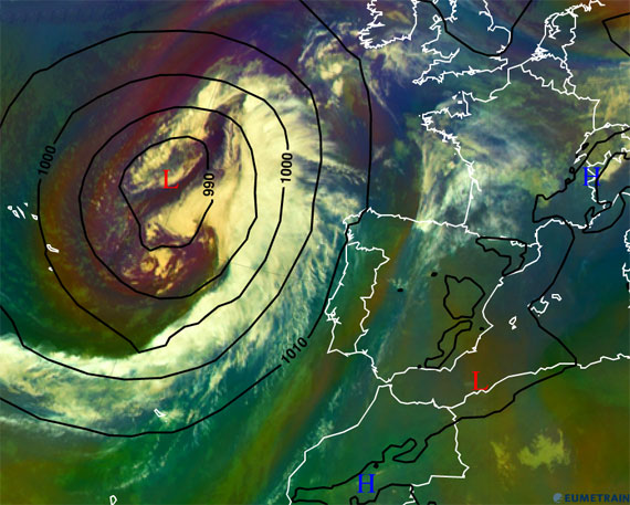 Primera borrasca otoñal, prevision de efectos en España