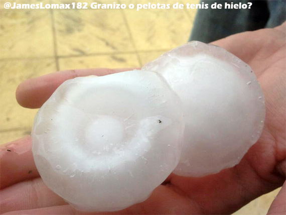 Ayer, tormentas severas tercio oriental y pedrisco enorme en Monovar, Alicante