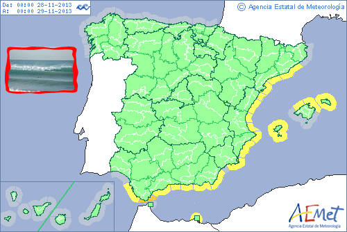 Avisos por Fenomenos Meteorologicos Adversos invernales en numerosas provincias de España