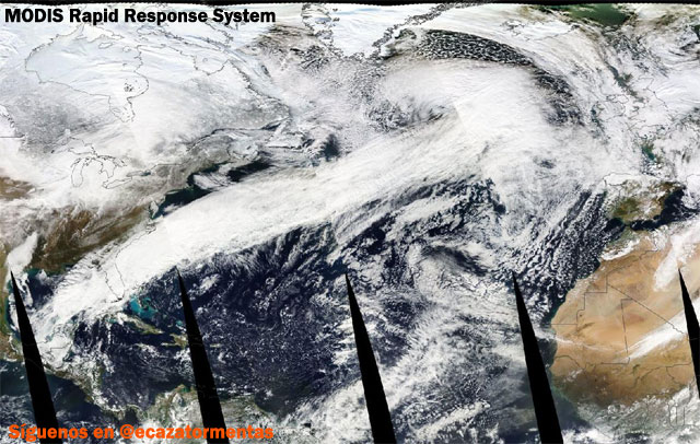 Atlantico Norte – Mediterraneo, Meteorologia Extrema a vista de satelite