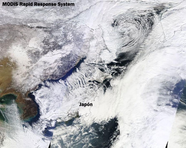 Japon sometido a los rigores del invierno