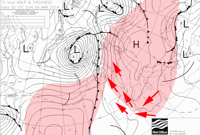 Prevision meteorologica 21 y 22 marzo 2015, Costa Tropical granadina