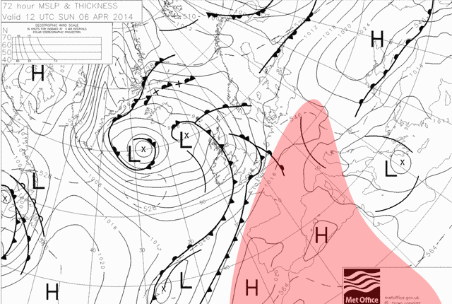 Prevision meteorologica 5 y 6 abril 2014, Costa Tropical granadina.