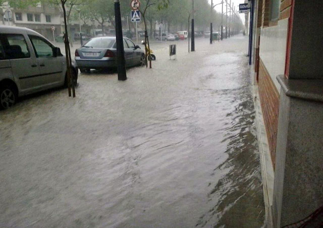 Oliva, Valencia, origen de las lluvias torrenciales 30 marzo 2014