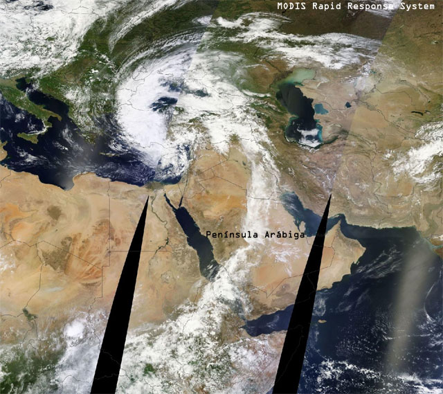 Oriente Medio afectado por una borrasca inusualmente grande