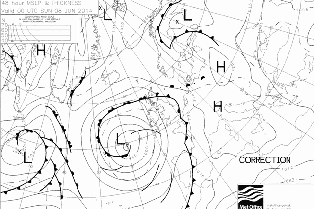 Prevision meteorologica 7 y 8 junio 2014, Costa Tropical granadina.
