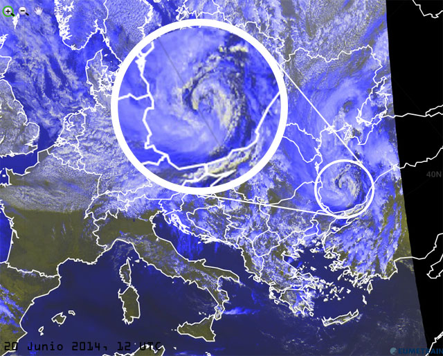 Mar Negro, posible desarrollo ciclon hibrido 20 junio 2014