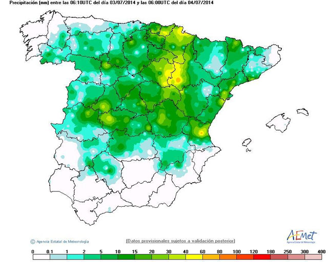 Granizo en Madrid y diluvio en Calatayud
